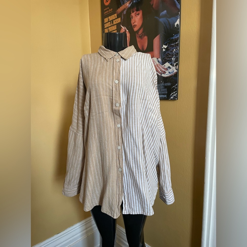 Women’s American Eagle Oversized Linen Longsleeve ( Small ) - Picture 7 of 7